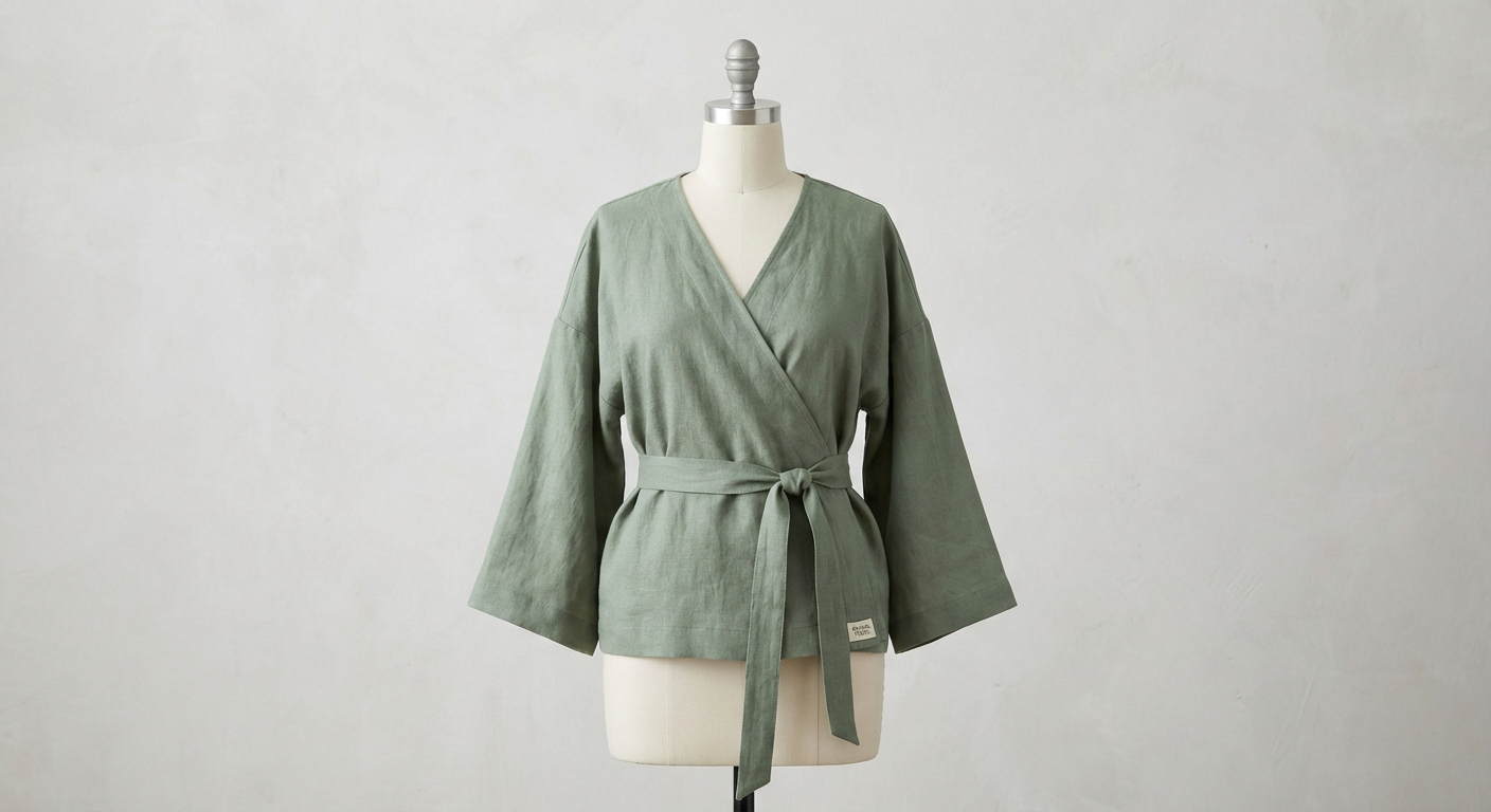 Linen Wrap Top